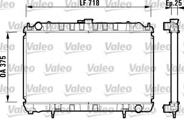 Radiador de esfriamento de motor 734128 VALEO