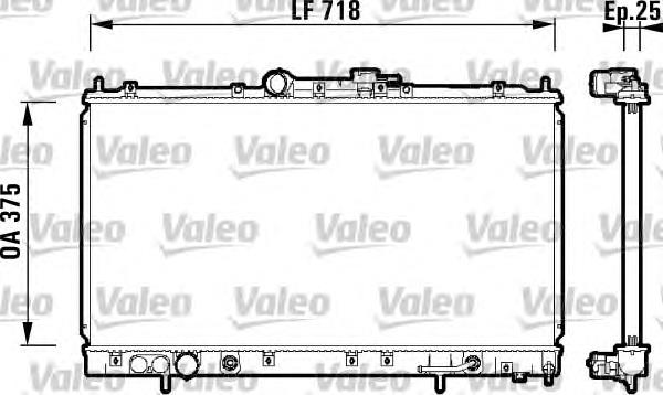 734129 VALEO radiador de esfriamento de motor