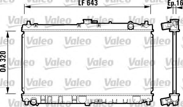 734119 VALEO radiador de esfriamento de motor