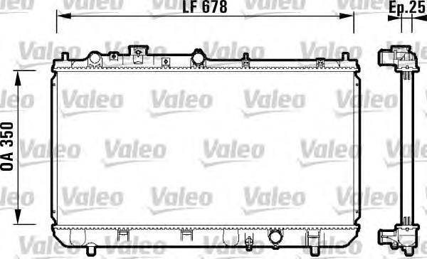 Radiador de esfriamento de motor 734122 VALEO