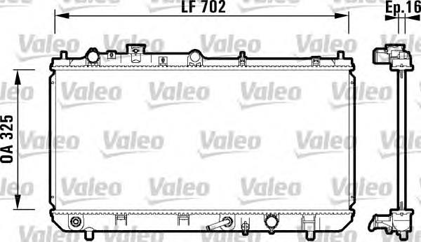 734124 VALEO radiador de esfriamento de motor