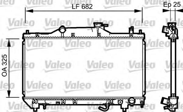 734491 VALEO radiador de esfriamento de motor