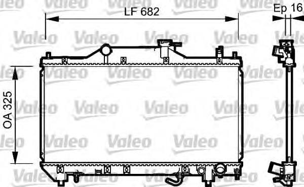 734490 VALEO radiador de esfriamento de motor