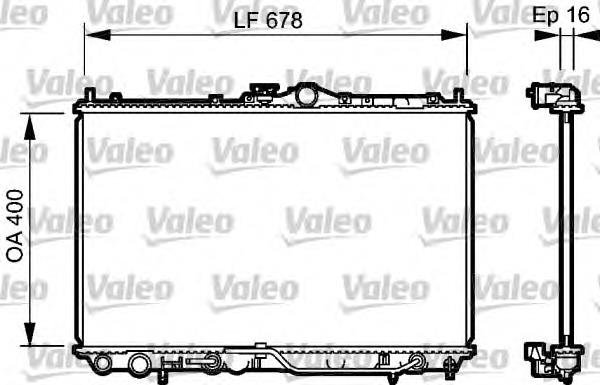 Radiador de esfriamento de motor 734480 VALEO