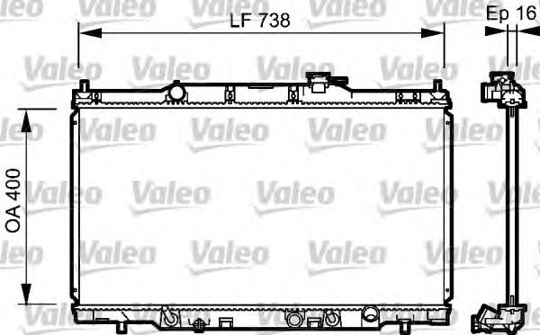 734477 VALEO radiador de esfriamento de motor