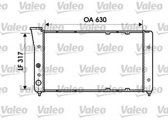 Radiador de esfriamento de motor 734606 VALEO