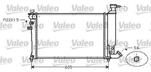 734454 VALEO radiador de esfriamento de motor