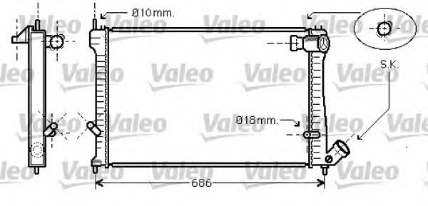 Radiador de esfriamento de motor 734455 VALEO