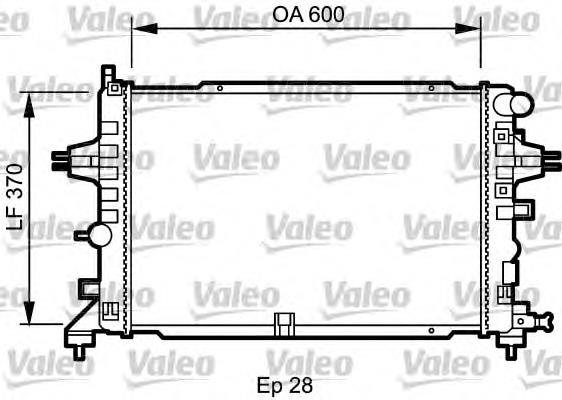 Radiador de esfriamento de motor 734432 VALEO