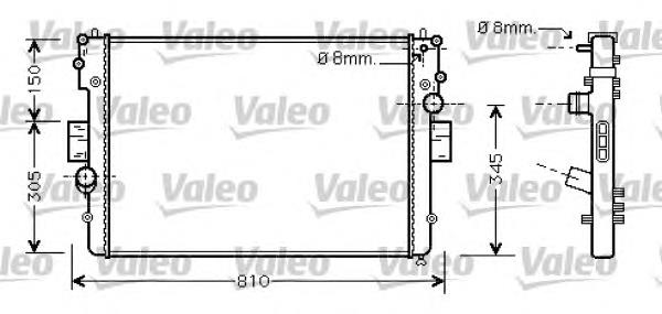 734448 VALEO radiador de esfriamento de motor