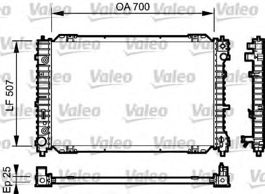 734468 VALEO radiador de esfriamento de motor