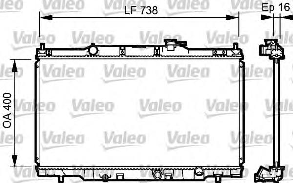 734476 VALEO radiador de esfriamento de motor