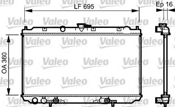 734473 VALEO radiador de esfriamento de motor