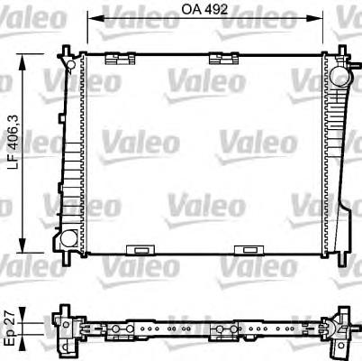 734461 VALEO radiador de esfriamento de motor