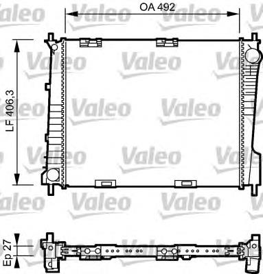 734462 VALEO radiador de esfriamento de motor