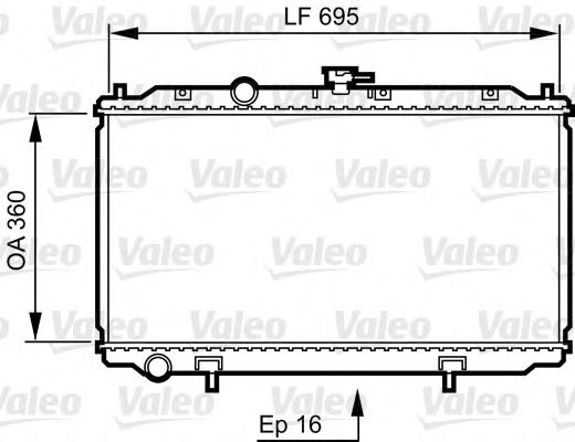 734736 VALEO radiador de esfriamento de motor