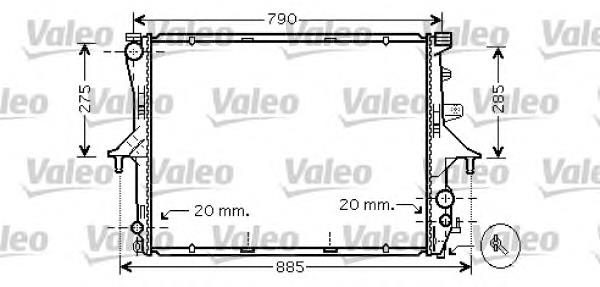 734739 VALEO radiador de esfriamento de motor