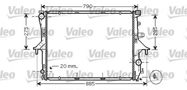 734740 VALEO radiador de esfriamento de motor