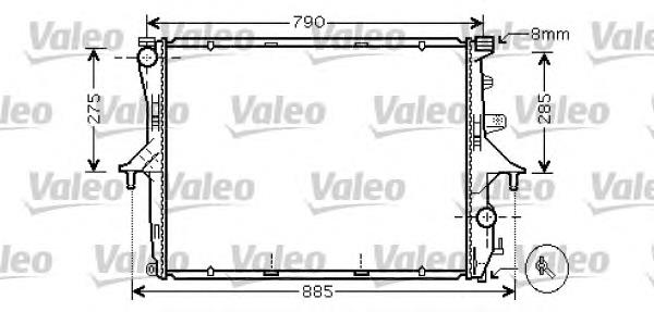 734741 VALEO radiador de esfriamento de motor