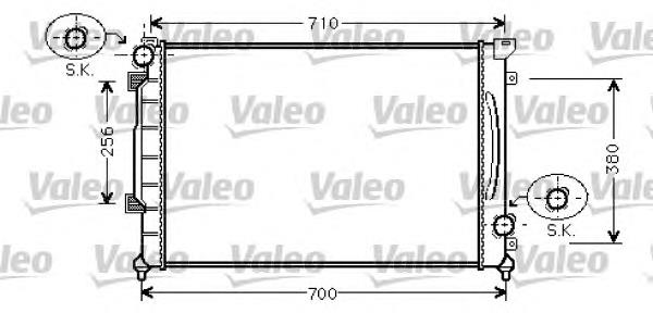 734752 VALEO radiador de esfriamento de motor