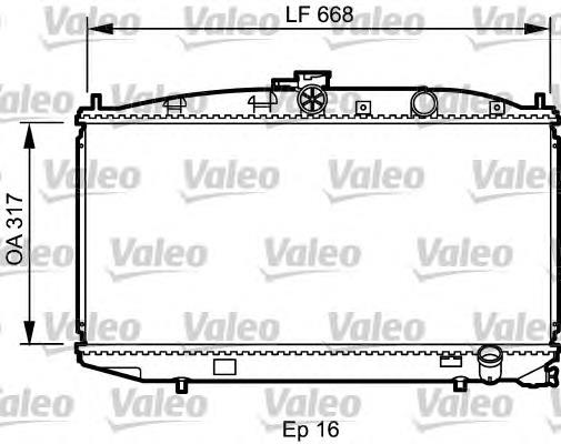 Radiador de esfriamento de motor 734623 VALEO