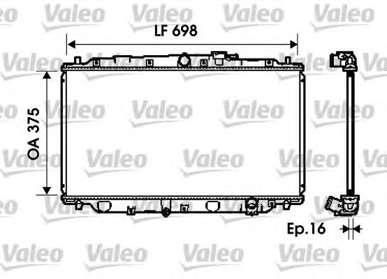 Radiador de esfriamento de motor 734624 VALEO