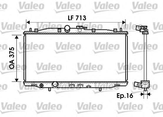 734703 VALEO radiador de esfriamento de motor