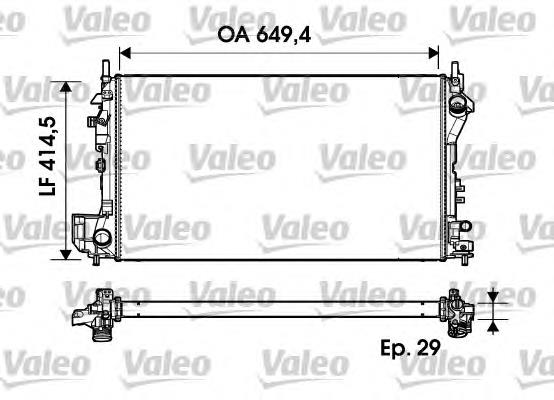 734302 VALEO radiador de esfriamento de motor