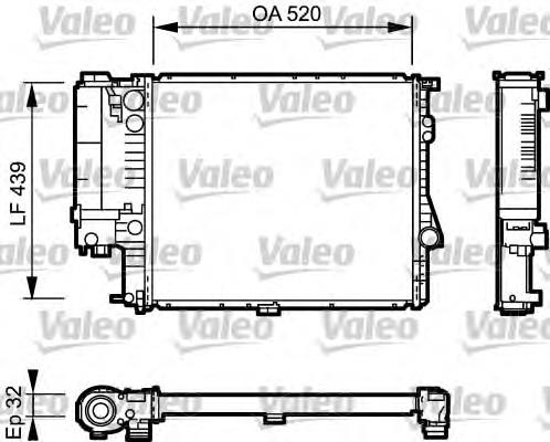 734301 VALEO radiador de esfriamento de motor