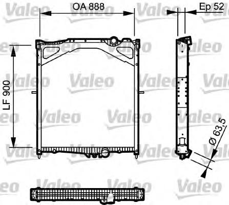 Radiador de esfriamento de motor 734300 VALEO