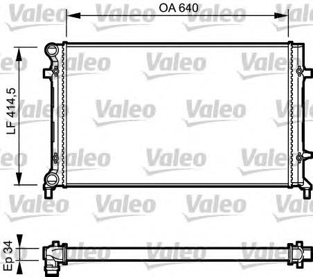 734335 VALEO radiador de esfriamento de motor