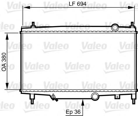 734336 VALEO radiador de esfriamento de motor