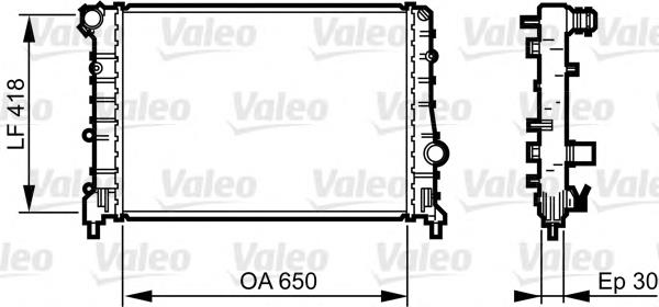 734283 VALEO radiador de esfriamento de motor