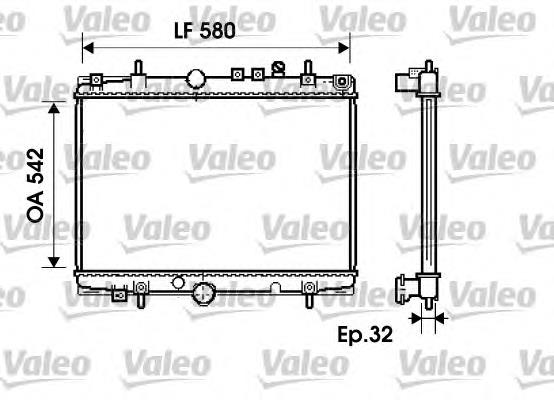 734279 VALEO radiador de esfriamento de motor