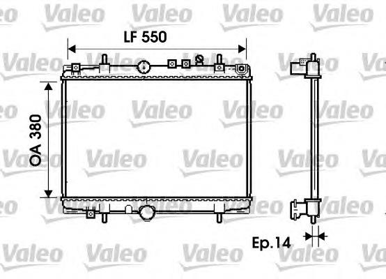 734278 VALEO radiador de esfriamento de motor