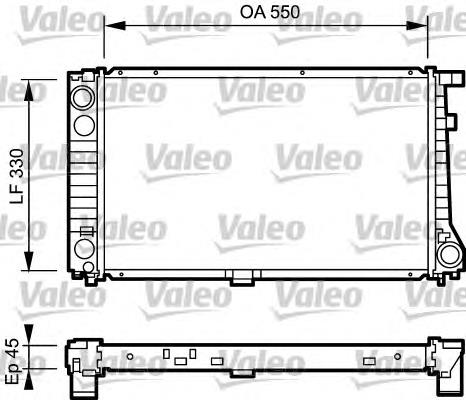 734289 VALEO radiador de esfriamento de motor