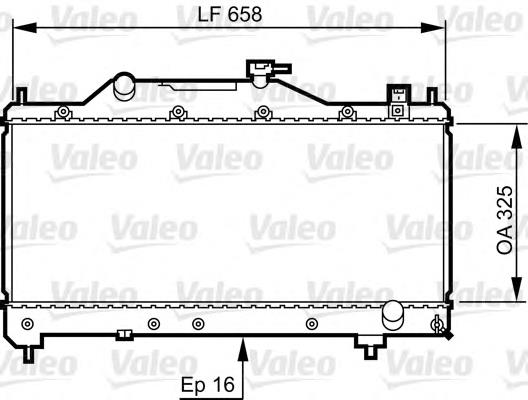 734401 VALEO radiador de esfriamento de motor