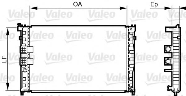 734411 VALEO radiador de esfriamento de motor