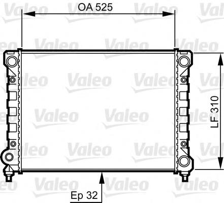 Radiador de esfriamento de motor 734415 VALEO