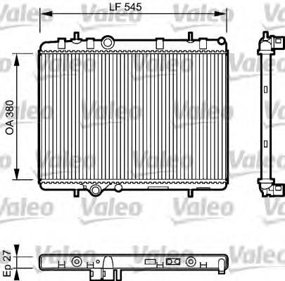 734423 VALEO radiador de esfriamento de motor