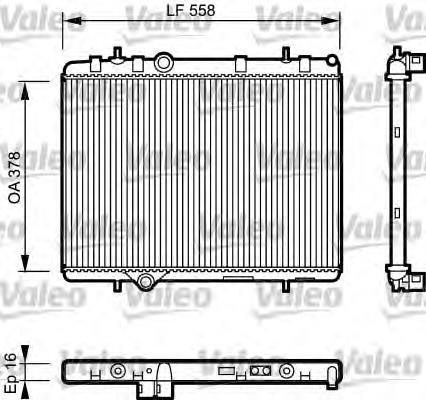 734366 VALEO radiador de esfriamento de motor