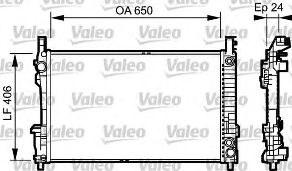 734378 VALEO radiador de esfriamento de motor