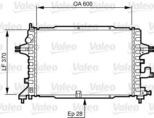 734380 VALEO radiador de esfriamento de motor