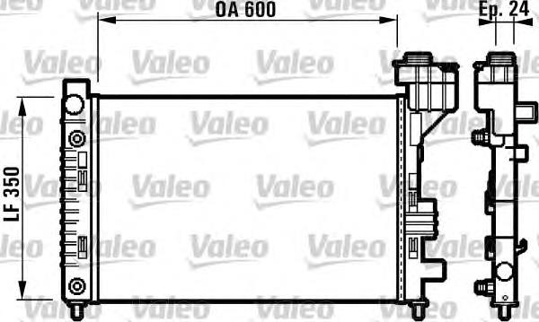 732587 VALEO radiador de esfriamento de motor