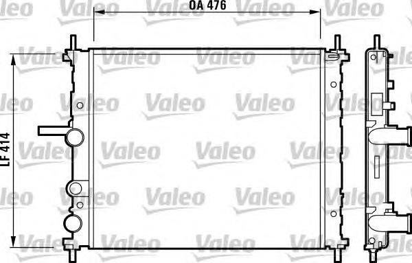 Radiador de esfriamento de motor 732688 VALEO