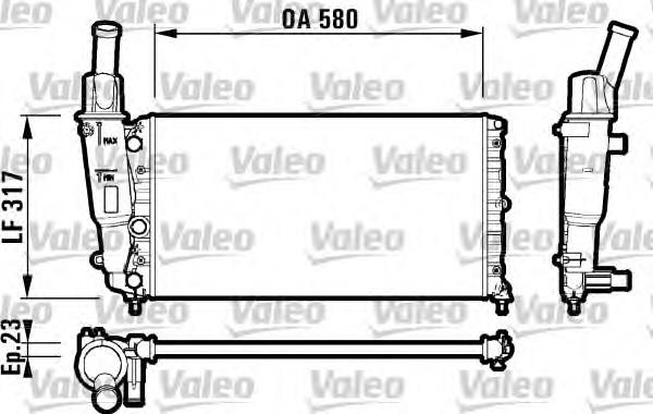 Radiador de esfriamento de motor 732705 VALEO