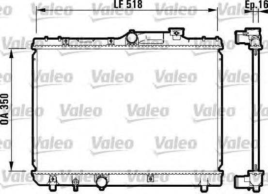 732614 VALEO radiador de esfriamento de motor