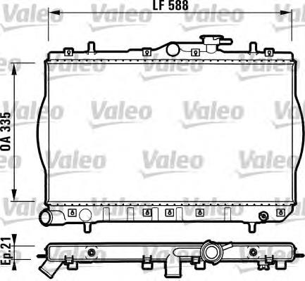 732488 VALEO radiador de esfriamento de motor