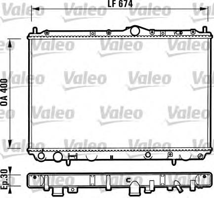 732525 VALEO radiador de esfriamento de motor