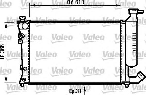 Radiador de esfriamento de motor 732520 VALEO